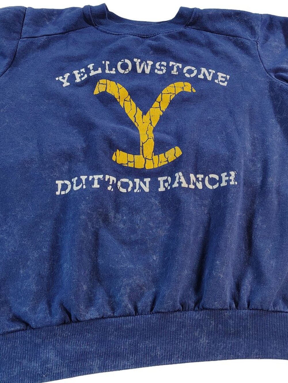 Men's Blue Medium "Yellowstone Dutton Ranch" Comfy Sweater